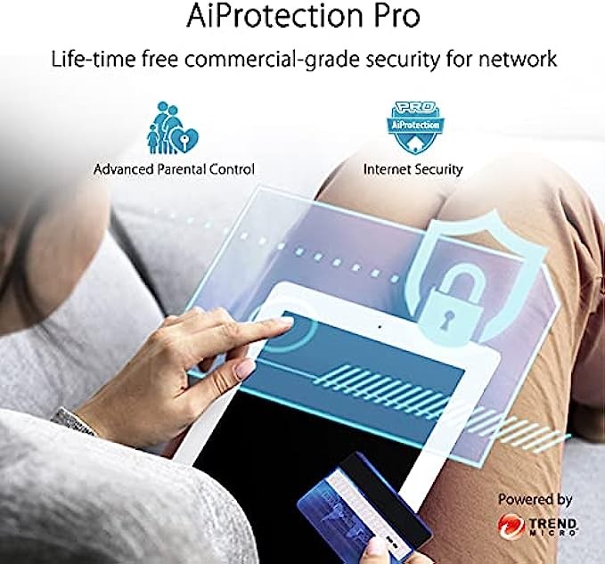 ASUS ZenWiFi Whole-Home Tri-Band Mesh WiFi 6E System (ET8 2PK), Coverage up to 5,500 sq.ft & 6+Rooms, 6600Mbps, New 6GHz Band, AiMesh,Instant Guard